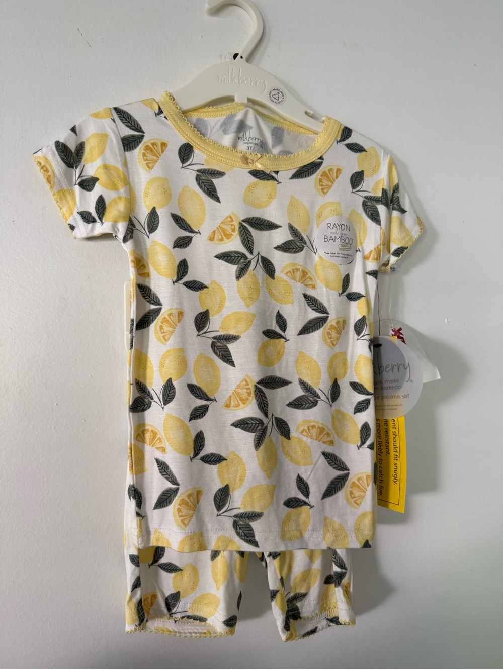 Milkberry Lemon Print Pajama Set